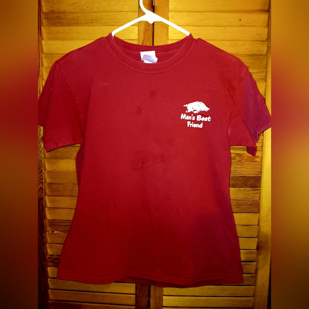 Arkansas Razorbacks Youth Large Red Gildan T-Shirt